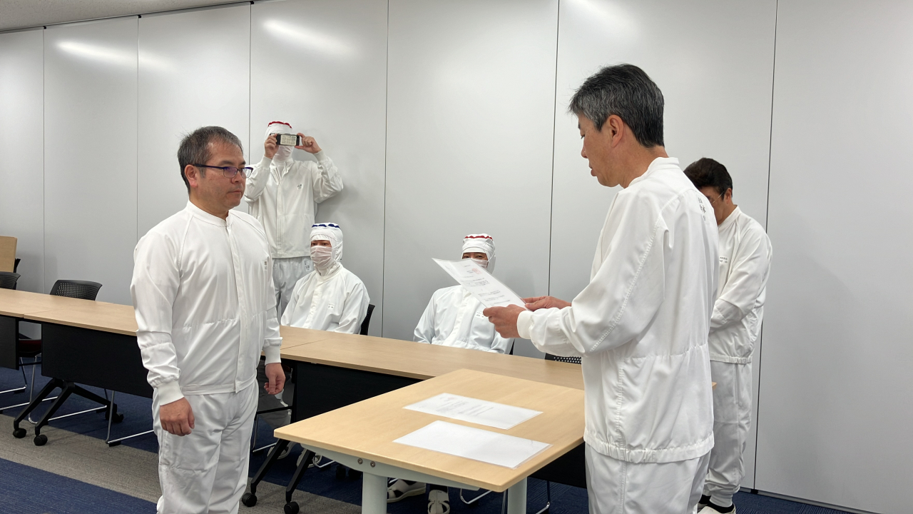 リフレッシュ休暇伝達式を執り行いました